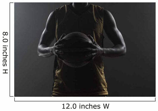 Close up on basketball player holding a ball Wall Mural