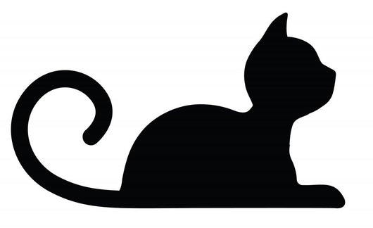 Symbolic Silhouette Lying Cat Wall Decal
