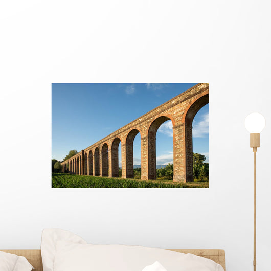 Ancient Italian Aqueduct in Evening Light Wall Mural