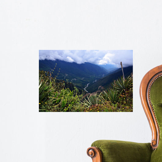 View cloud mountains of Machu Picchu Wall Mural