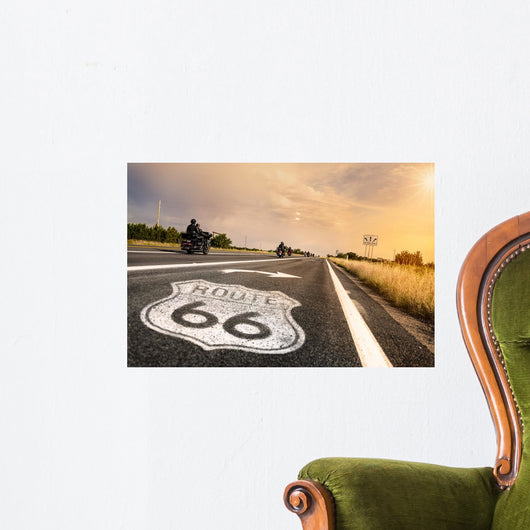 Historic Route 66 Road Wall Decal