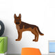 Flat german shepherd pet illustration. Wall Decal