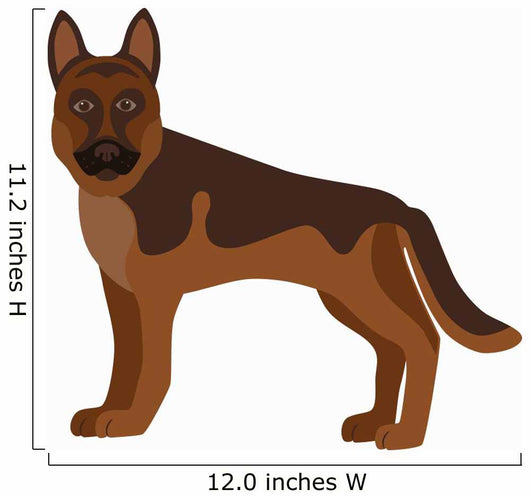 Flat german shepherd pet illustration. Wall Decal