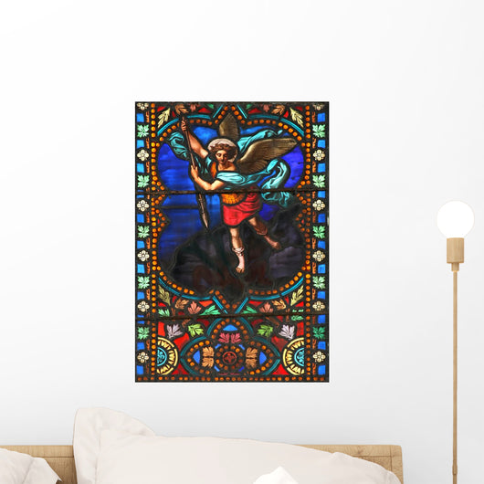 The Archangel Michael (stained Glass Window) Wall Mural