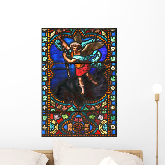 The Archangel Michael (stained Glass Window) Wall Mural
