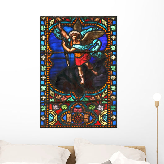 The Archangel Michael (stained Glass Window) Wall Mural