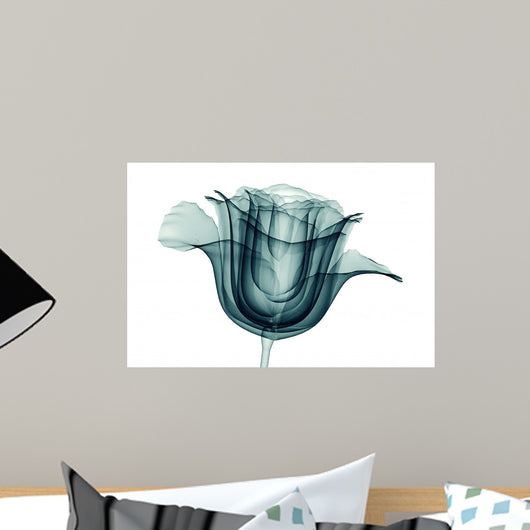X-ray Image Flower White Wall Decal