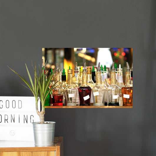 Many bottles of alcohol Wall Mural
