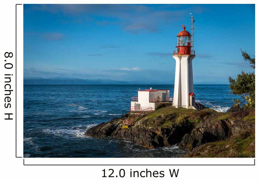Sheringham Lighthouse on Vancouver Island British Columbia Canada on a beautiful spring morning. Wall Mural