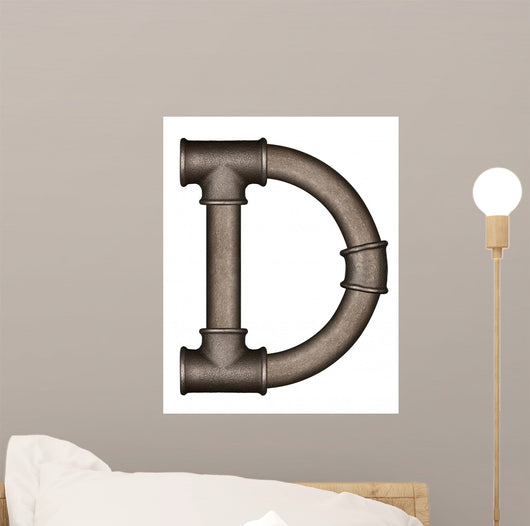 Pipe Alphabet Letter Wall Decal Design 6