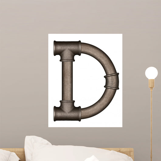 Pipe Alphabet Letter Wall Decal Design 6