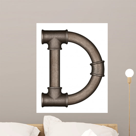 Pipe Alphabet Letter Wall Decal Design 6