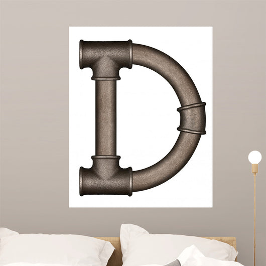 Pipe Alphabet Letter Wall Decal Design 6
