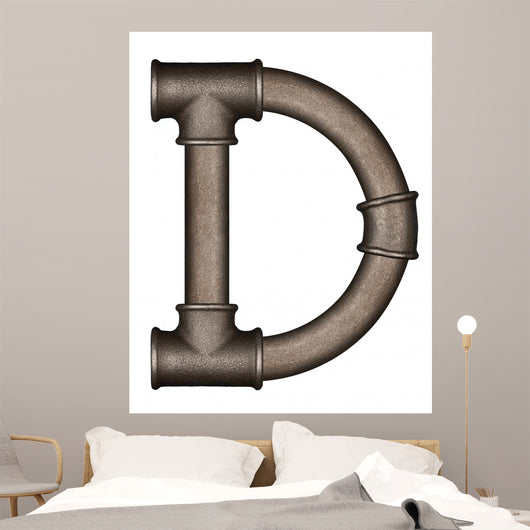 Pipe Alphabet Letter Wall Decal Design 6