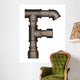 Pipe Alphabet Letter Wall Decal Design 5