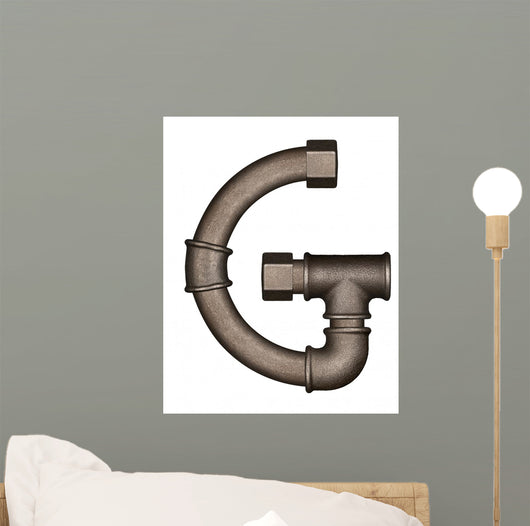 Pipe Alphabet Letter Wall Decal Design 4