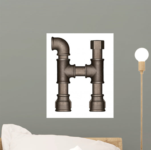 Pipe Alphabet Letter Wall Decal Design 3