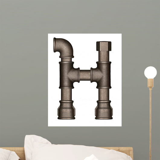 Pipe Alphabet Letter Wall Decal Design 3