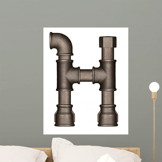 Pipe Alphabet Letter Wall Decal Design 3
