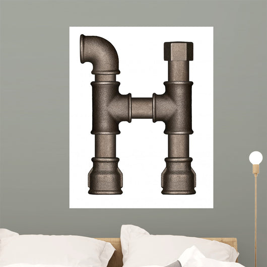 Pipe Alphabet Letter Wall Decal Design 3