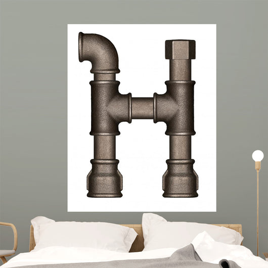 Pipe Alphabet Letter Wall Decal Design 3