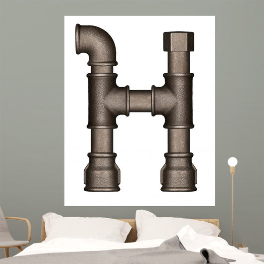 Pipe Alphabet Letter Wall Decal Design 3