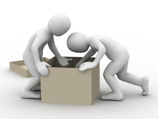 3d People and Cardboard Box Wall Decal