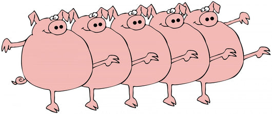 Pig Chorus Line Wall Decal