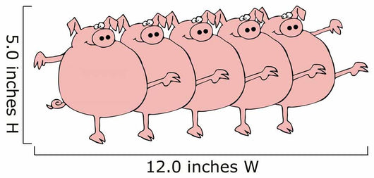 Pig Chorus Line Wall Decal