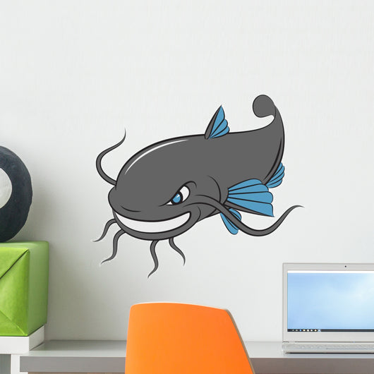 cartoon catfish, vector Wall Decal