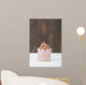 Homemade Birthday Cupcake On A Table. Copy Space. Wall Mural