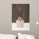 Homemade Birthday Cupcake On A Table. Copy Space. Wall Mural