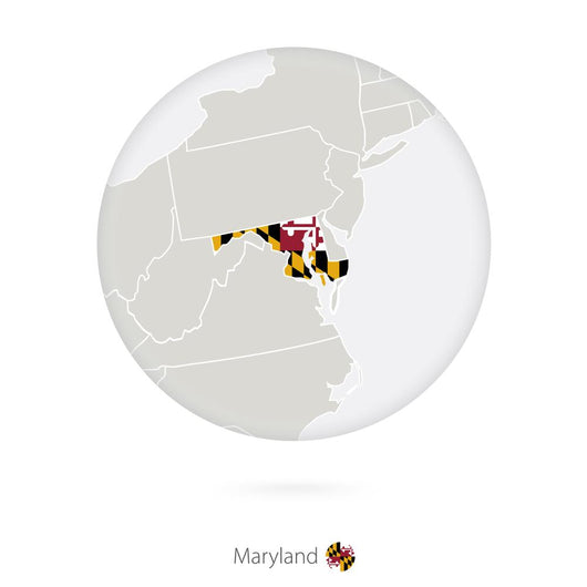 Map Maryland State and Wall Decal