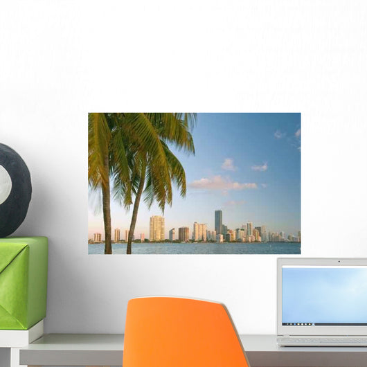 Miami Bayfront Skyline Dawn Wall Decal