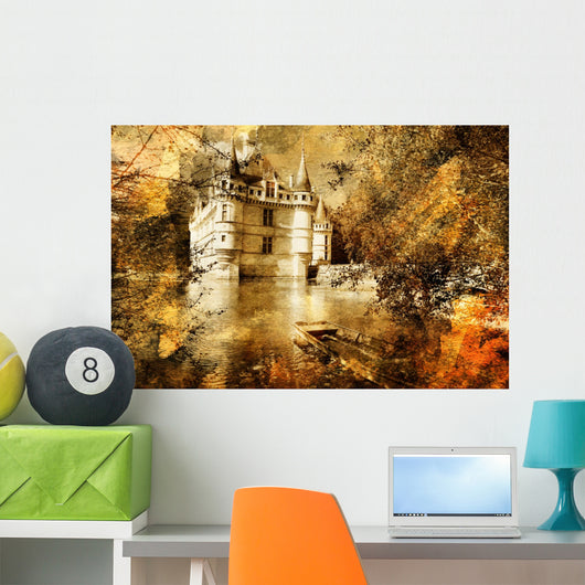Castle - Artwork in Painting Style Wall Mural