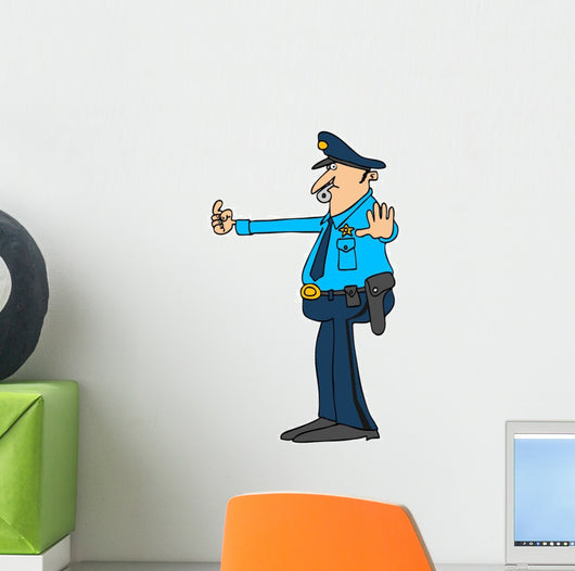 Traffic Cop Wall Decal