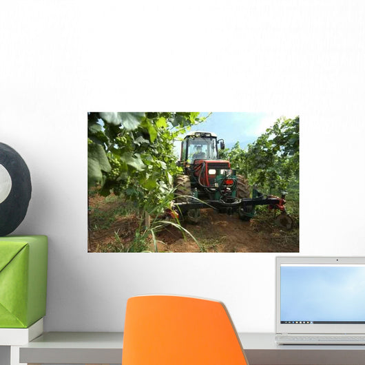 Vineyard Tractor Wall Decal