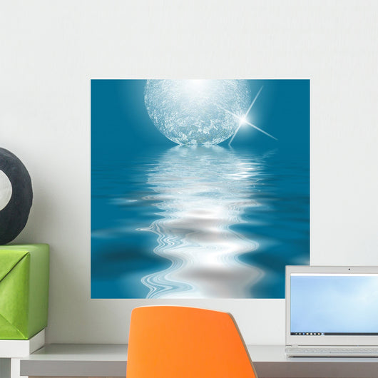 Reflection of Moon on Water Wall Mural