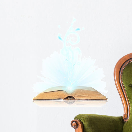 Open book magic on white Wall Decal