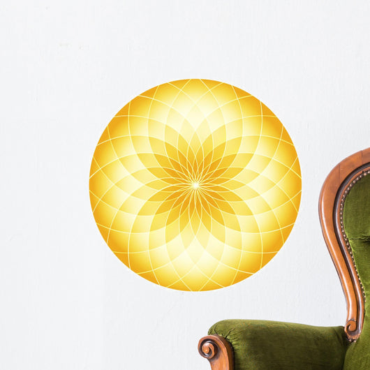 Abstract Circle - Golden Fractals Wall Decal