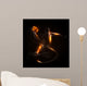 Vector illustration basketball player on dark background Wall Mural