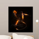 Vector illustration basketball player on dark background Wall Mural