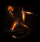 Vector illustration basketball player on dark background Wall Mural
