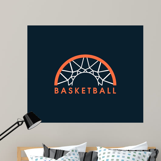 Basketball logo Wall Mural