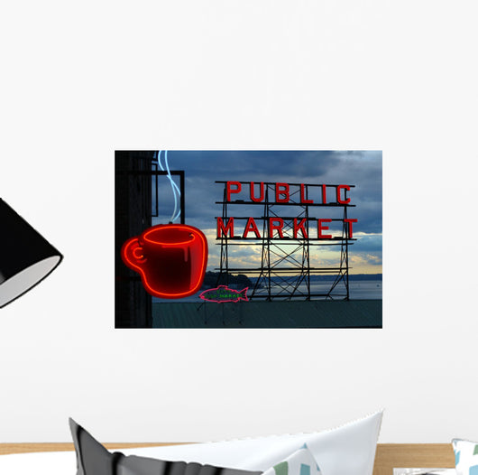 Public Market Sign Wall Mural