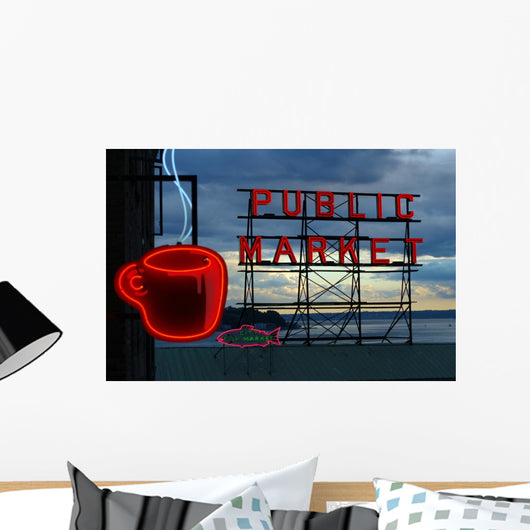 public market sign Wall Mural