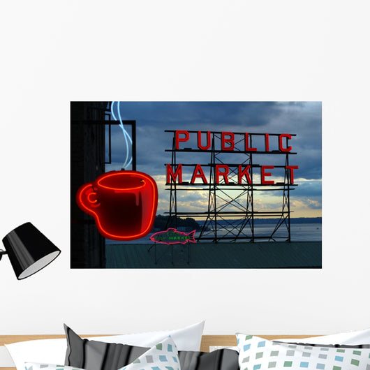 public market sign Wall Mural