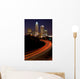 Car Traveling to Downtown Charlotte North Carolina Wall Mural