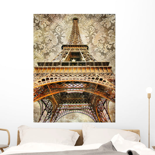 Artistic Picture of Eiffel Tower Wall Mural