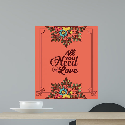 message in calligraphy design Wall Mural